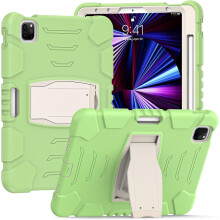 Funda para Samsung Tab S7 Plus 12,4” Armadura con soporte y espacio para el lápiz verde