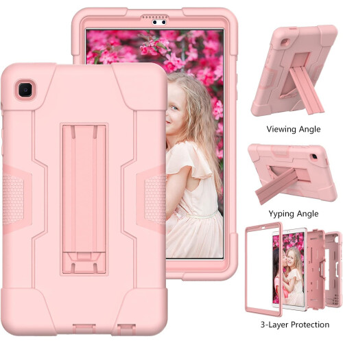 Funda blindada para Samsung Galaxy Tab A 8.4" con soporte Rosa 1