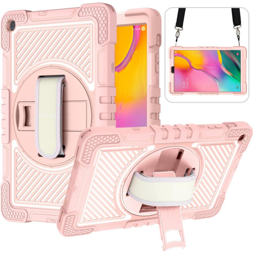 Funda para Samsung Galaxy Tab A 8.0" con correa para el hombro Rosa