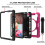 Funda para iPad Pro 11" con soporte y correa de hombro rosa 4
