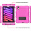 Funda para iPad Mini 6 8,3" con soporte y espacio para el lápiz rosa 3