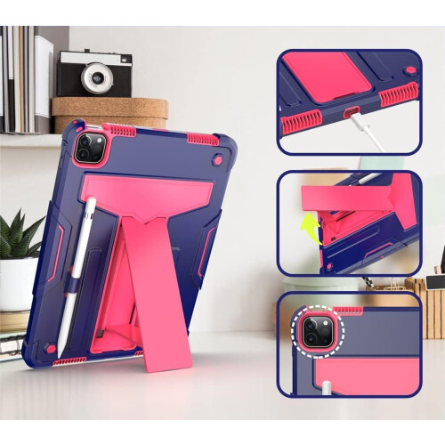 Funda para iPad Pro 11” Blindada con soporte Rosa 2
