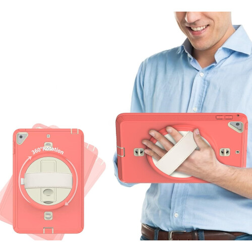 Étui pour iPad Mini 4/5 7,9" avec Support et Bandoulière Rose 1