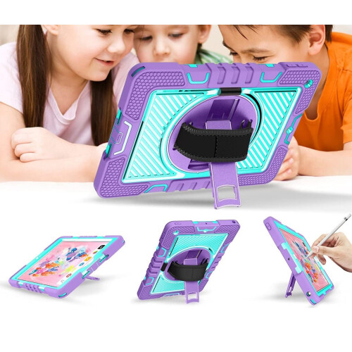 Funda para Samsung Galaxy Tab A 8.4” con correa de hombro Morado 2