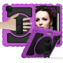 Funda para iPad Pro 11" con soporte y correa para el hombro en color lila