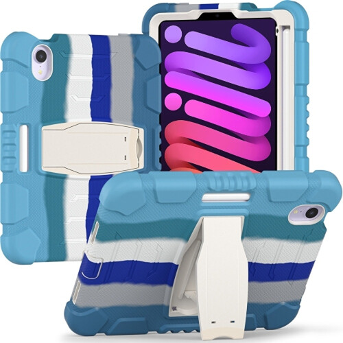 Funda para iPad Mini 6 8.3" con soporte y espacio para el lápiz Azul