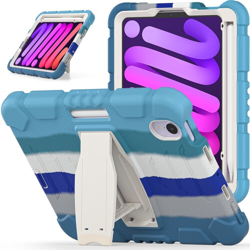 Funda para iPad Mini 6 8.3" con soporte y espacio para el lápiz Azul 1