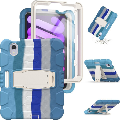 Funda para iPad Mini 6 8.3" con soporte y espacio para el lápiz Azul 2