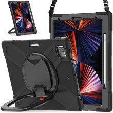 Funda para iPad Pro 4/3 12.9" con Soporte y Espacio para el Lápiz Negro
