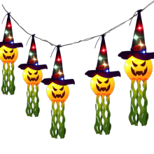 Dekorative Halloween leuchtende LED Kürbisse 3 m