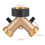 Solid Brass Y 2-Way Water Tap Connector with Individual Shutoffs 8