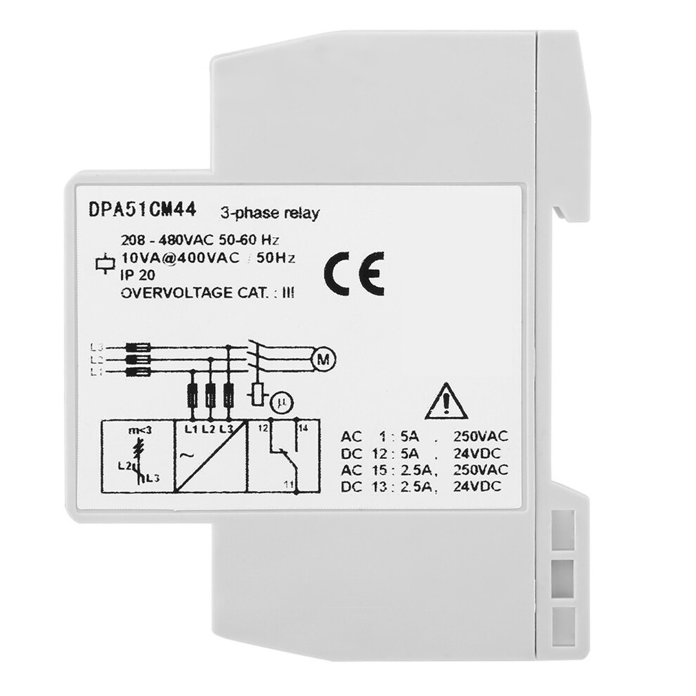 3-Phase Monitoring Relay Dpa51cm44 Phase Sequence Protector 208-480Vac 4611362951624