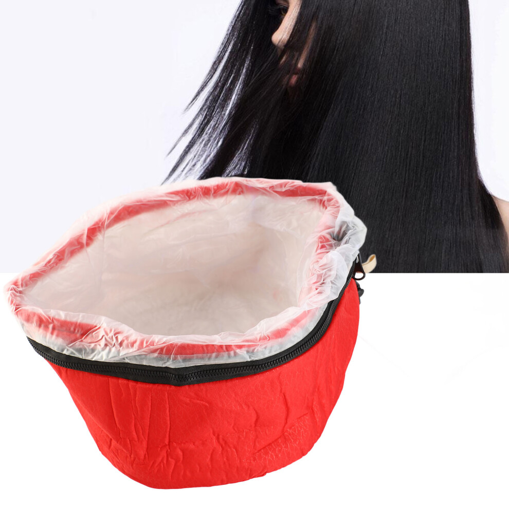 Red Detachable Overheat Protection Electric Hair Steamer Cap 65W Portable