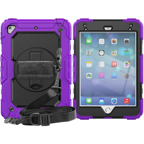 Funda para Samsung Galaxy Tab A8 de 10,5” con correa de hombro lila 1