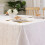 Nappe en Lin Lavable Imperméable Anti-taches Blanc 140x200cm 2