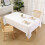 Nappe en Lin Lavable Imperméable Anti-taches Blanc 140x200cm 6