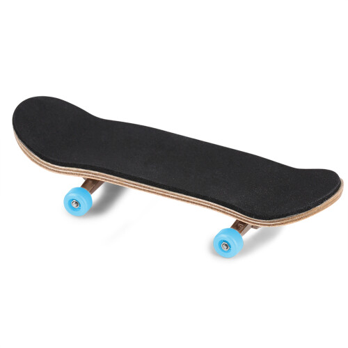 Durable Maple Finger Skateboard with Case Light Blue - Shock-Absorbing 2