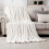 MIULEE Couverture Double Face Flanelle 125 cm x 150 cm Doux Velours Blanc 3
