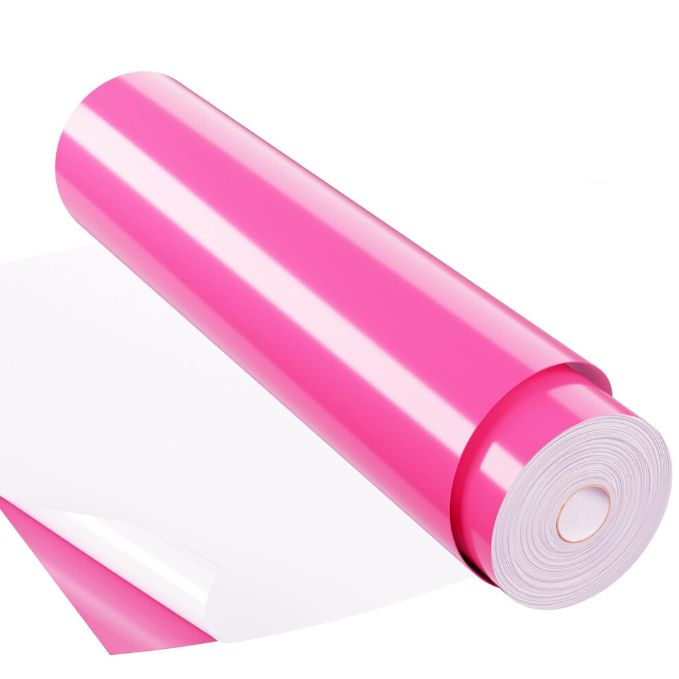 Pink Self-Adhesive Craft Vinyl Roll - Glossy Permanent 100X30cm Film For Cricut, Diy Decals, Signs & Wall Decor 5906792680572