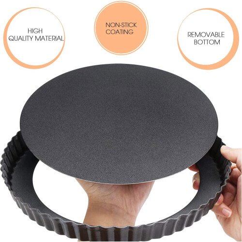 Ταψί για κις 28cm, βαθύ ταψί για τάρτα με αποσπώμενο χαλαρό πάτο, αντικολλητική 2