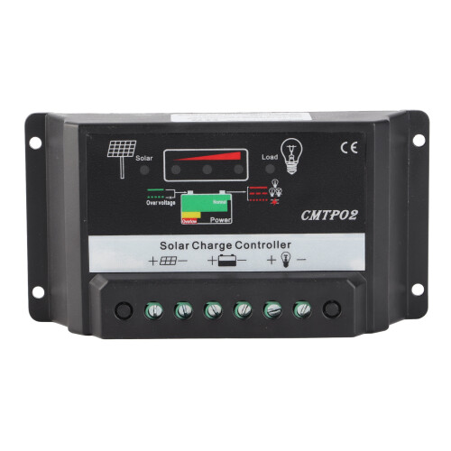 Portable Solar Charge Controller 30A 12/24V ABS Black 13.2x7x3cm 1