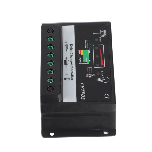 Portable Solar Charge Controller 30A 12/24V ABS Black 13.2x7x3cm 2