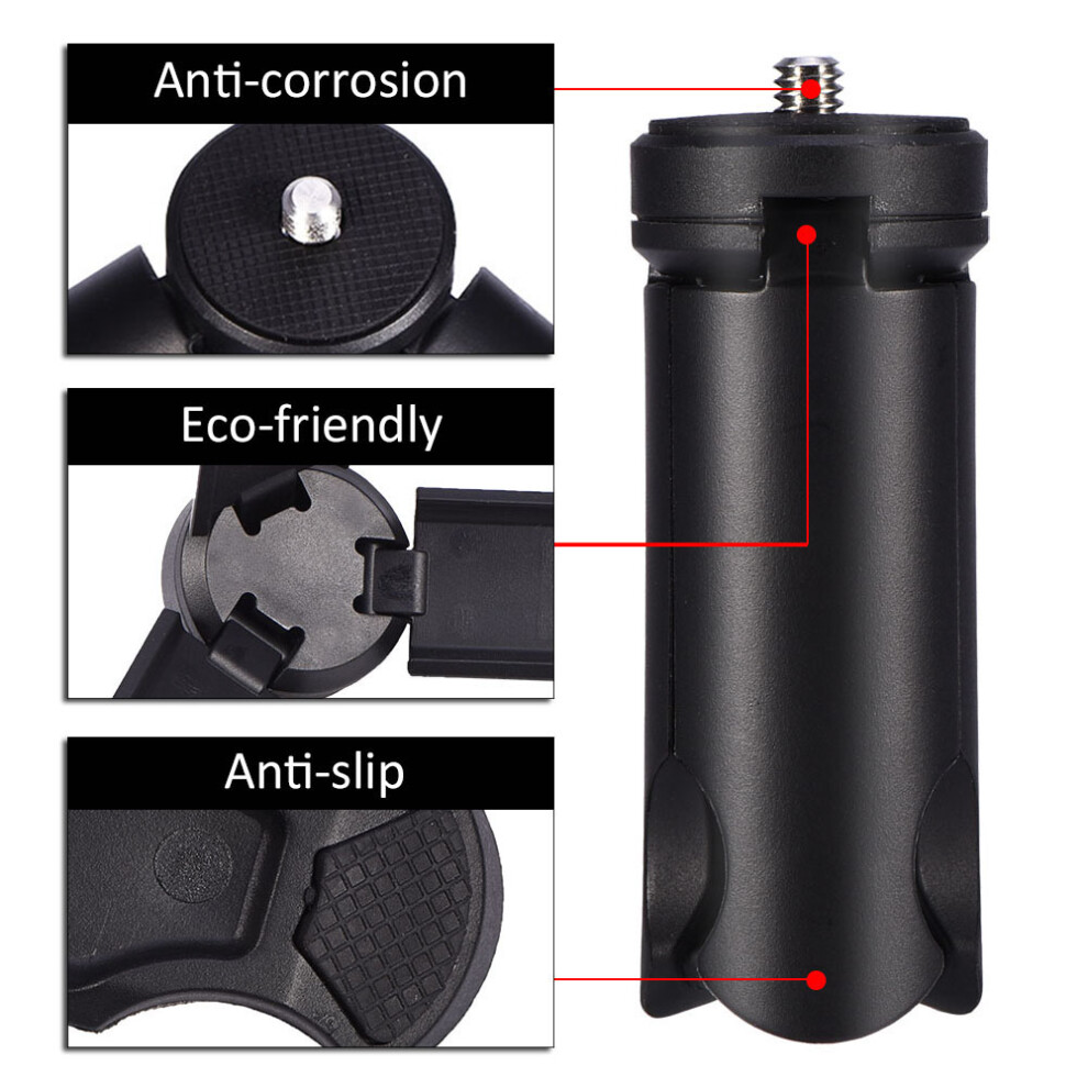 Compact Mini Tripod Stand Mount For Camera & Smartphone 1Pc Black 9471362953845