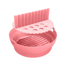 Accesoriu pentru friteuză cu aer cald cu căptușeală din silicon, divizor pliabil pentru coș, rezistent la căldură până la 216 C, potrivit