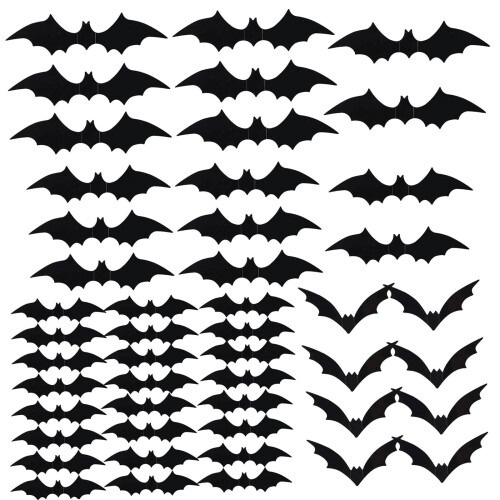 Realistic Bat Wall Decals Waterproof Adhesive PVC Clings-48