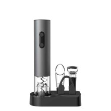 Battery Operated Wine Bottle Opener, Cordless Electric Wine Opener with Automatic Cork Extraction, Reusable Automatic Wine Corkscrew with Ergonomic Gr