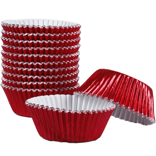 Μίνι Αλουμινένιες Θήκες για Cupcakes, Ασημένια Κύπελλα Ψησίματος για Πάρτι και
