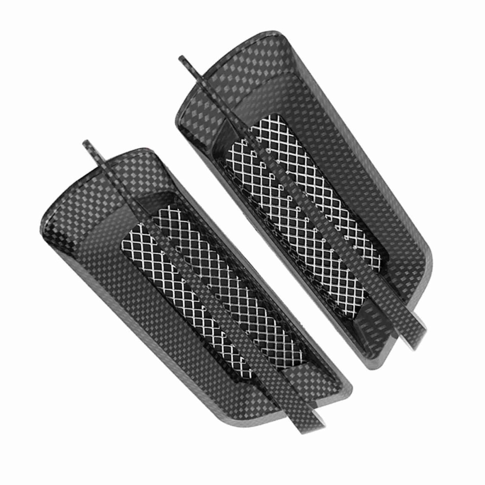 Universal Carbon Fibre Car Vent Cover 2Pcs - Stylish Side Intake Grille Sticker 4001362953856