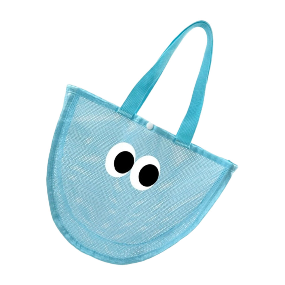 Multipurpose Mesh Carry All Bag For Family Trip Pool- Blue