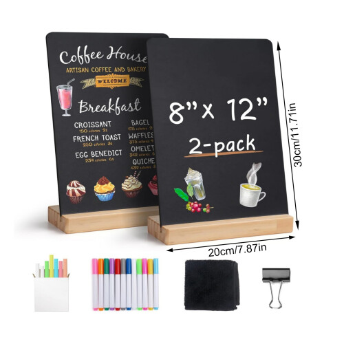 Compacts 8x12Inch Message Board With Wood Stand Set Desktop 2