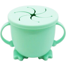 Cupáin Sneiceanna Silicone Ildaite do Leanaí Óga, Coimeádáin Bia atá Deartha go hEirgeanamaíochta agus atá Cruthúnas Doirteadh, Foirfe le