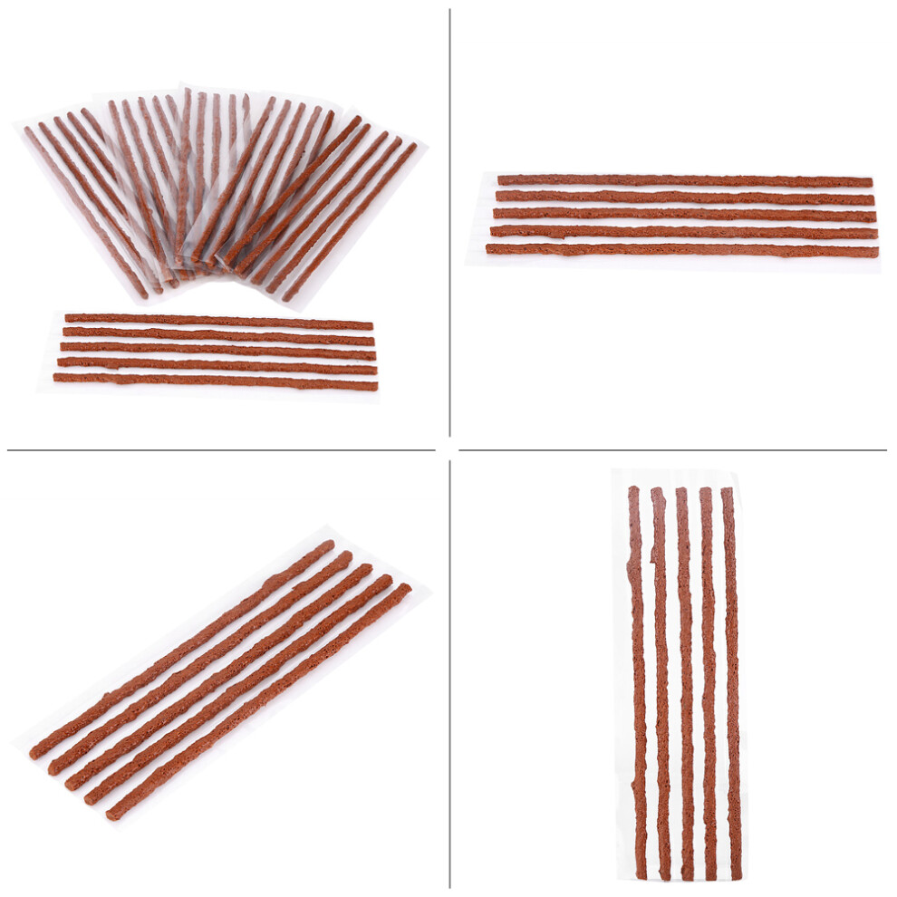 30Pcs Tubeless Tire Repair Rubber Strips 200X6mm For Car Motorcycle Brown 6941362953914