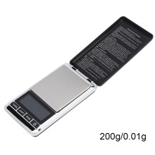 Balança digital portátil com corpo em aço inoxidável, mini ferramenta de pesagem de alta precisão com sensor de alta precisão e visor LCD