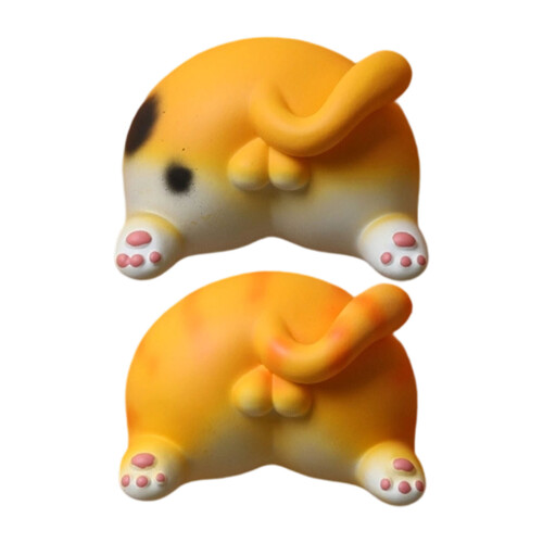 Cartoon Cats Butt Shape Magnets Compacts Design-Striped cat ass 1