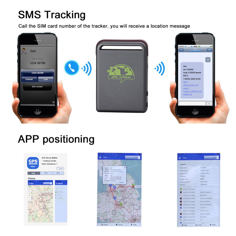 Tk102b Car Gps Tracker Gsm Gprs Realtime Location Device, 5M Accuracy 9301362954453