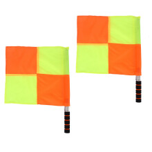 Schiedsrichter-Assistenten-Flaggenpaar mit Tragetasche für Fußball- und Hockeyspiele NEU