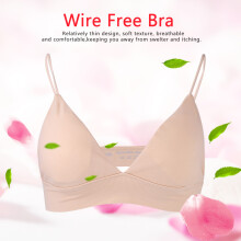 Women's Wire-Free Thin Maternity Nursing Brassiere Khaki M, Sizes 36B-42D