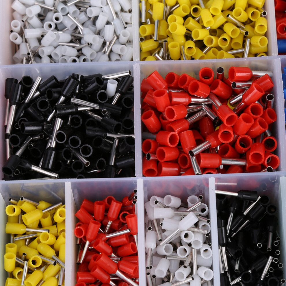 Professional 2120Pcs Copper Crimp Connectors Insulated End Terminals 22-5Awg 3231362956453