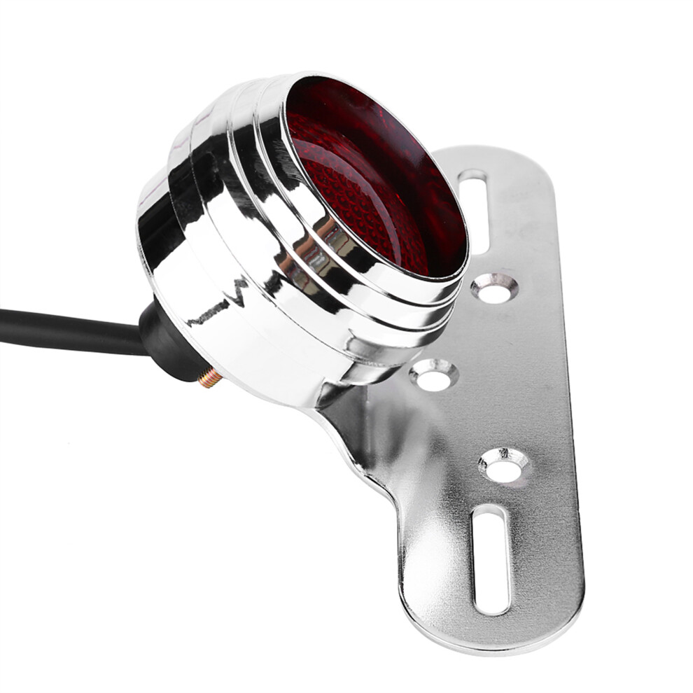 Motorcycle Tail Brake Stop For Chopper Bobber 12V Red/Light/Silver 4261362954875