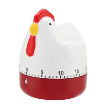 Minuteur de cuisine, économique et pratique, mécanique, avec un joli motif de poule. Fonctionne sans piles. Tournez dans le sens des aiguilles