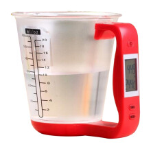 Balance de cuisine numérique rouge, avec jauge de contrainte haute précision et conception détachable de qualité alimentaire, pour un nettoyage
