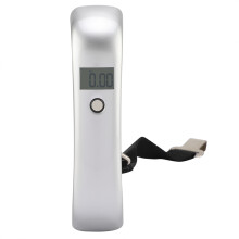 Balanza digital portátil y duradera para equipaje, capacidad de 50 kg (110 lb), balanza colgante de alta precisión con pantalla LCD retroiluminada,