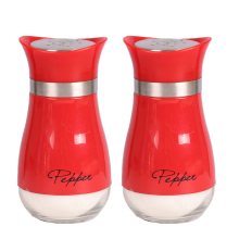 Ensemble salière et poivrière compact, conserve la fraîcheur des épices grâce à sa construction durable en verre et en métal pour une