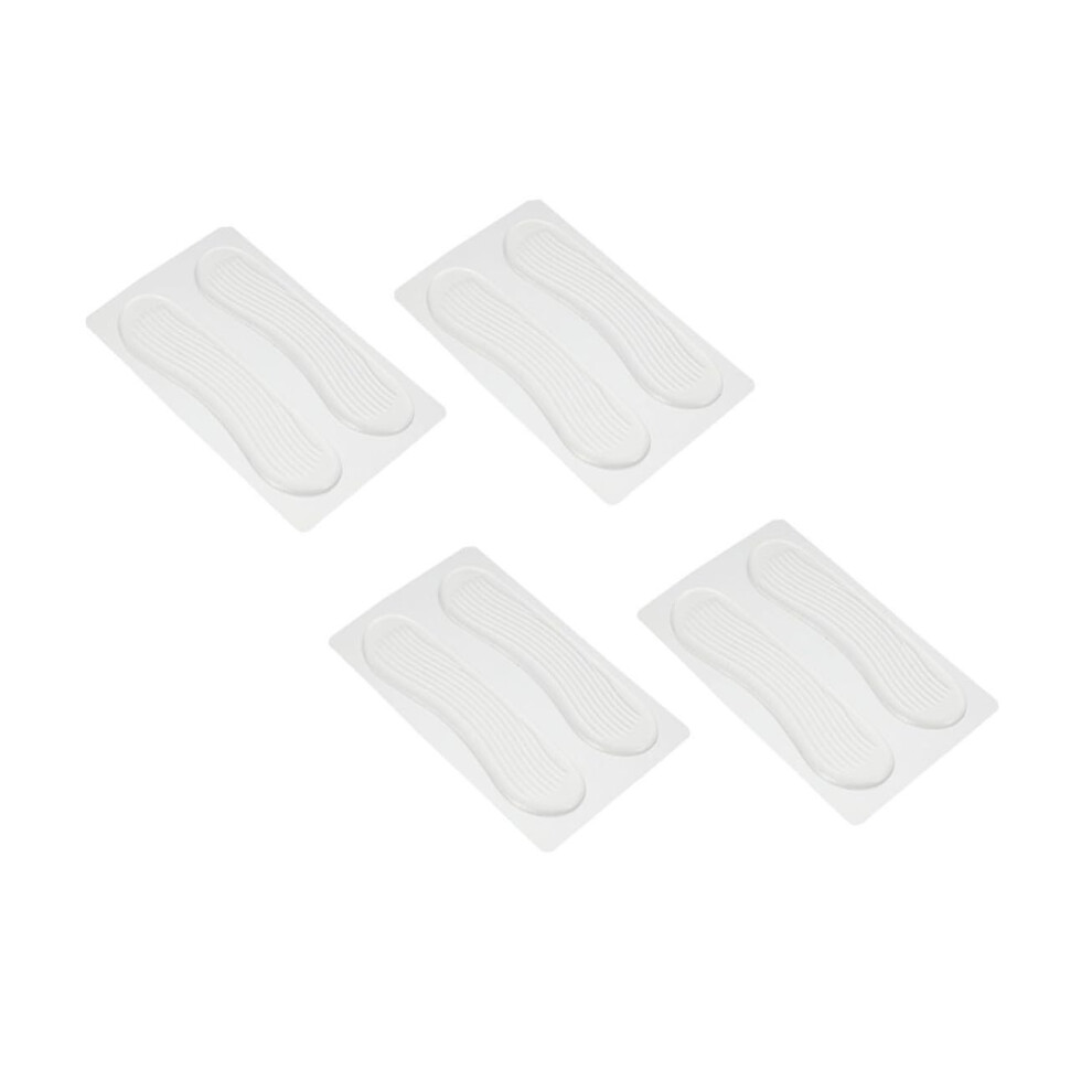 Gel Antiwear Heel Stickers 4 Pairs, Heel Liners For Shoes, Transparent Gel, Prevent Blisters