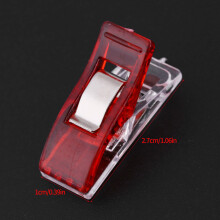 20 Pack Plastic Needlework Clips for Sewing Quilting and Knitting Red Color