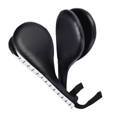 Durable Black Taekwondo Kick Pads for Low & High Kicks, 2pcs